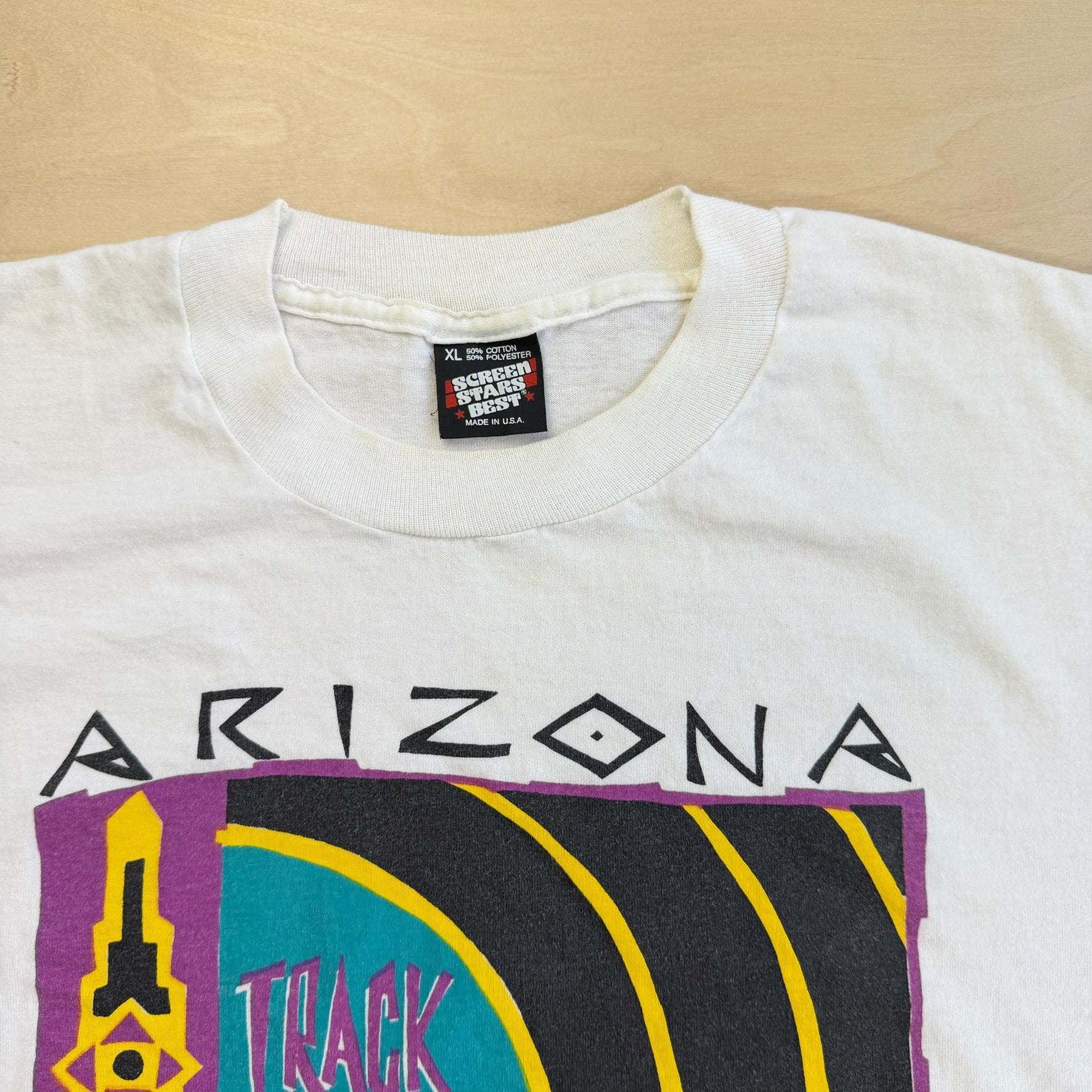 J-  Vintage '92 Arizona Track & Field State Championship Made In USA Single Stitch Tee - XL