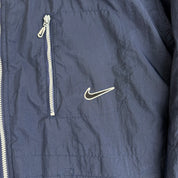 J- Vintage 90s Nike Air Embroidered Swoosh & Text Quilt Lined Zip Up Winter Jacket - XL