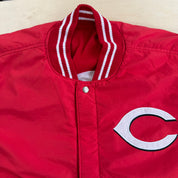 J- Vintage Cincinnati Reds MLB Jeff Hamilton Designs Reversible Bomber Jacket - 2XL