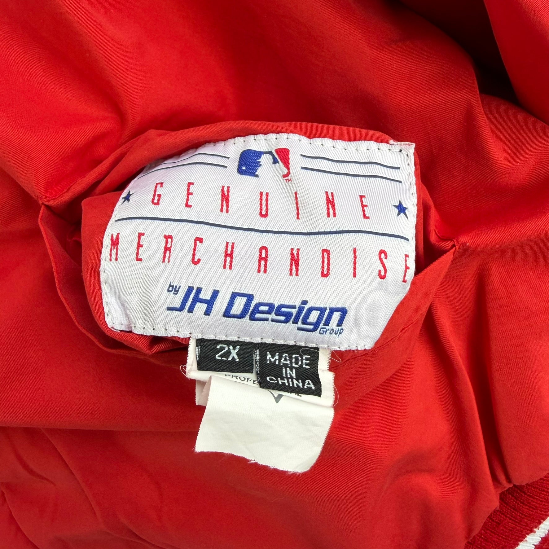 J- Vintage Cincinnati Reds MLB Jeff Hamilton Designs Reversible Bomber Jacket - 2XL