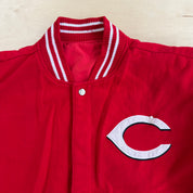 J- Vintage Cincinnati Reds MLB Jeff Hamilton Designs Reversible Bomber Jacket - 2XL
