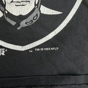 J- Vintage '95 Oakland Raiders NFL Logo Graphic Single Stitch Jersey Style Tee - L