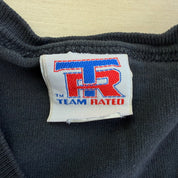 J- Vintage '95 Oakland Raiders NFL Logo Graphic Single Stitch Jersey Style Tee - L