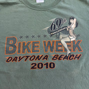 J- Vintage '10 Daytona Beach Bike Week 69th Anniversary Graphic Tee - L