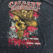 J- '22 Harley Davidson Calgary Alberta Skull Graphic Tee - 3XL