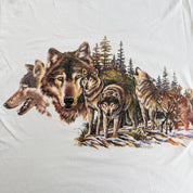 J- Vintage '94 San Segal Yellowstone Wolves In Forest Graphic Tee - 2XL