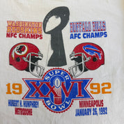 J-  Vintage '92 NFL Superbowl 26 Washington Commanders Vs Buffalo Bills Long Sleeve Tee - XL