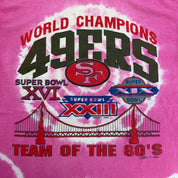 J-  Vintage '88 San Francisco 49ers NFL World Champions Team Of The 80s Logo 7 Made In USA Single Stitch Tee - XL