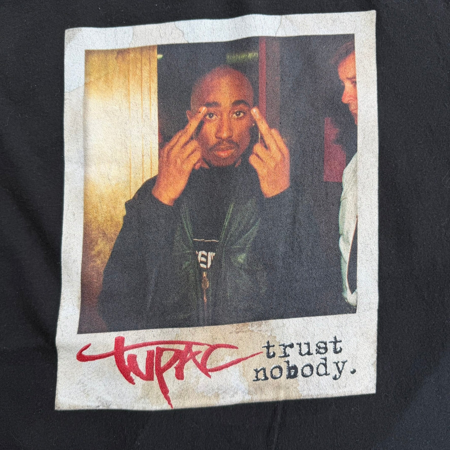 J- Vintage Tupac Trust Nobody Picture Graphic Tee - M