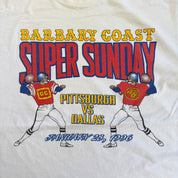 J- Vintage '96 Barbary Coast Super Sunday Pittsburgh Vs Dallas Single Stitch Tee - XL