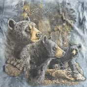 J- Vintage The Mountain Gardner Find 3 Bears Graphic Acid Wash Made In USA Tee - L