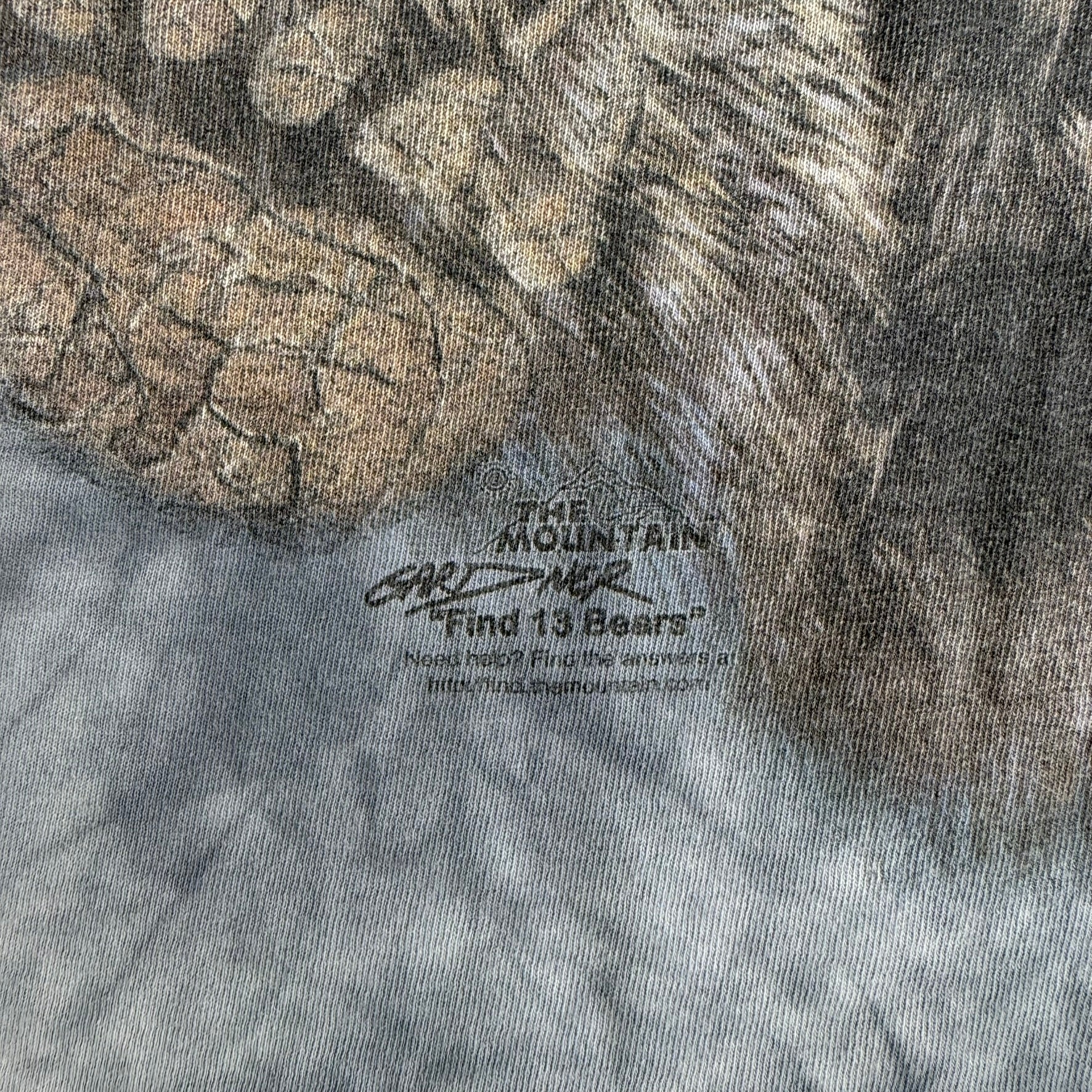 J- Vintage The Mountain Gardner Find 3 Bears Graphic Acid Wash Made In USA Tee - L