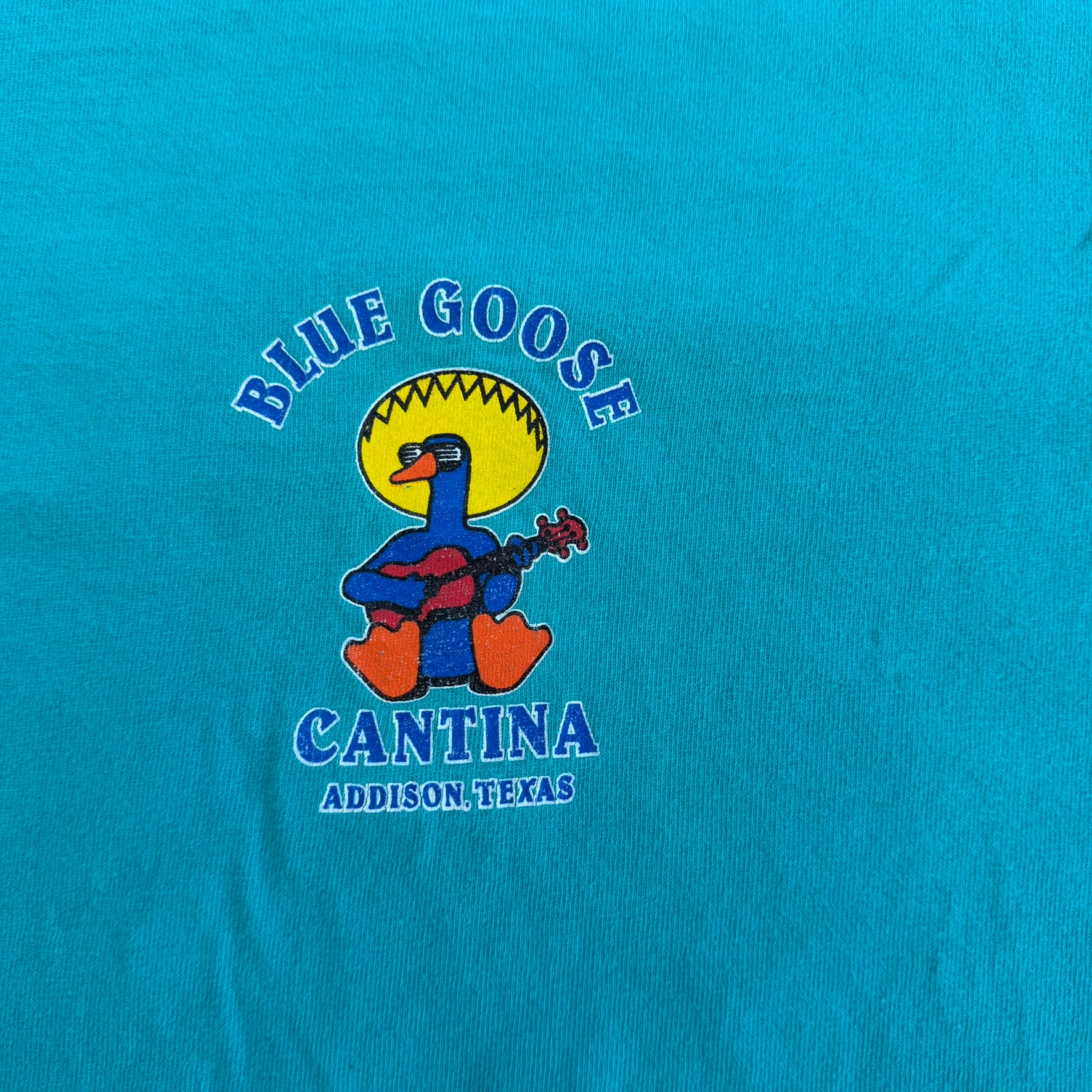 J- Vintage Blue Goose Cantina Texas Graphic Made In USA Single Stitch Tee - XL