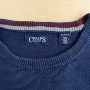 J- Vintage Chaps RL Embroidered Logo Navy Knit Sweater - XL