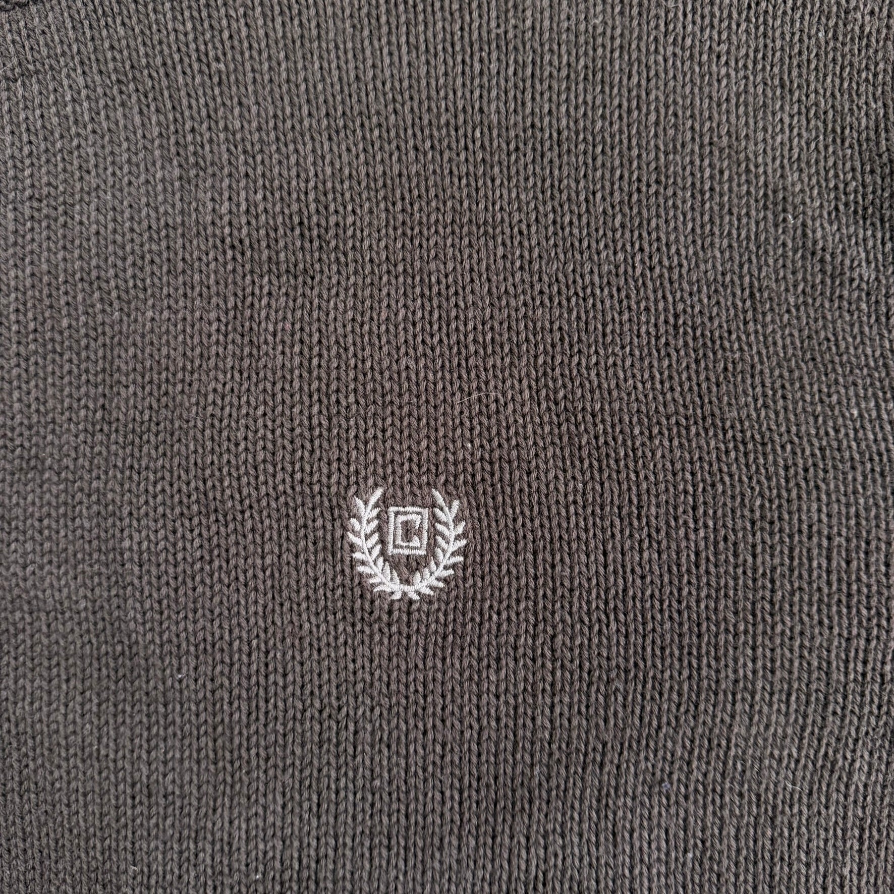J- Vintage Chaps RL Embroidered Logo Chocolate Brown Knit Sweater - XL