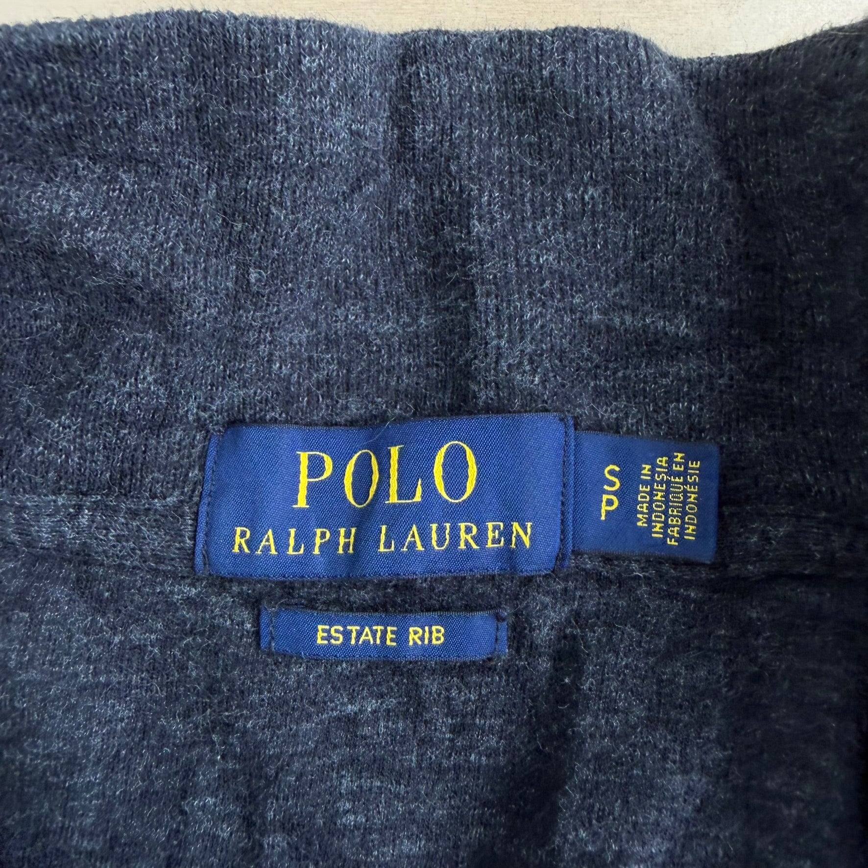 J- Vintage Polo RL Embroidered Logo Quarter Zip Knit Sweater - S