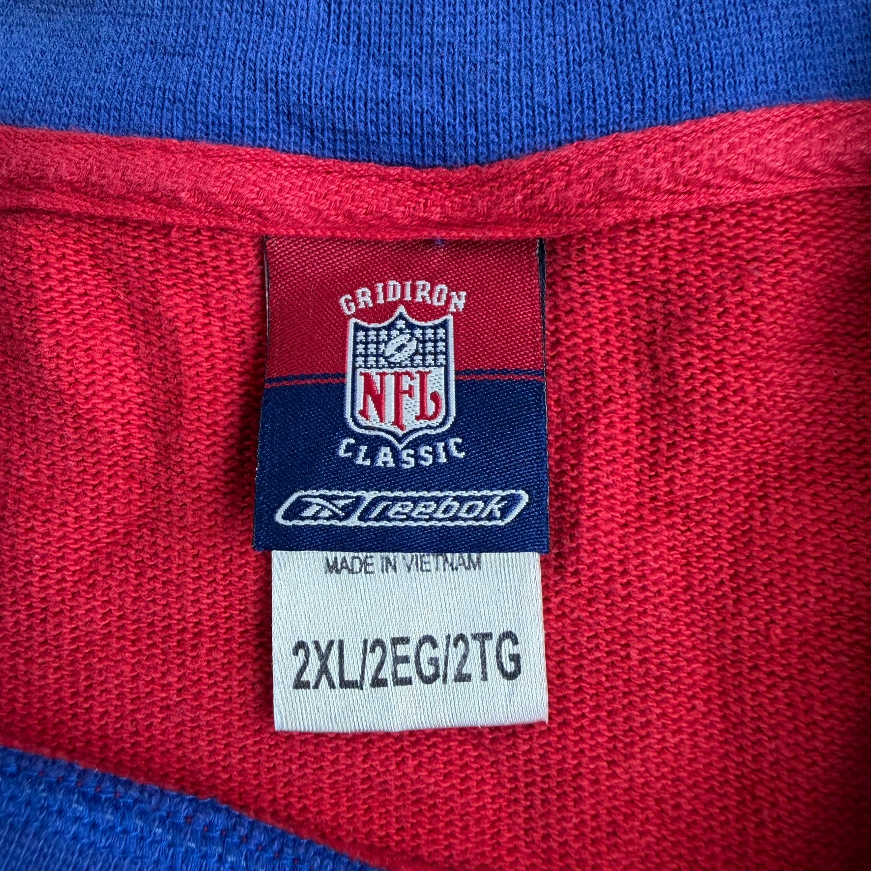J- Vintage New York Giants NFL Reebok Embroidered Logo Knit Sweater - 2XL