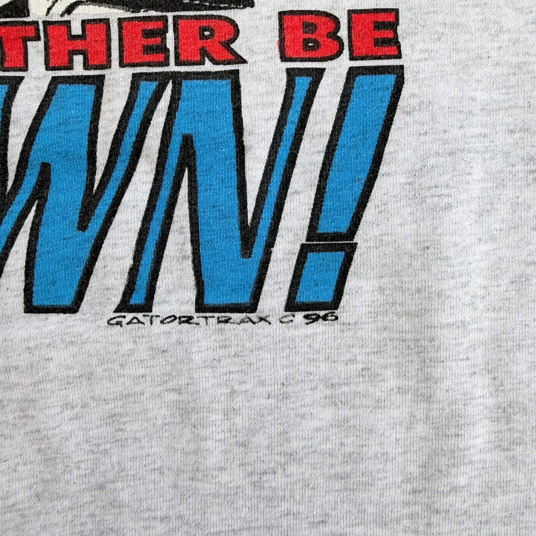 J- Vintage '96 Horsepower Is Like Sex Text Made In USA Single Stitch Tee - 2XL