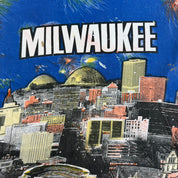 J- Vintage Milwaukee Cityscape All Over Print Single Stitch Tee - XL