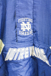 Vintage Notre Dame Fighting Irish Embroidered Anorak Winter Jacket