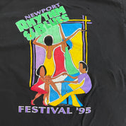 J- Vintage '95 Newport Rhythm & Blues Festival Graphic Single Stitch Tee - L