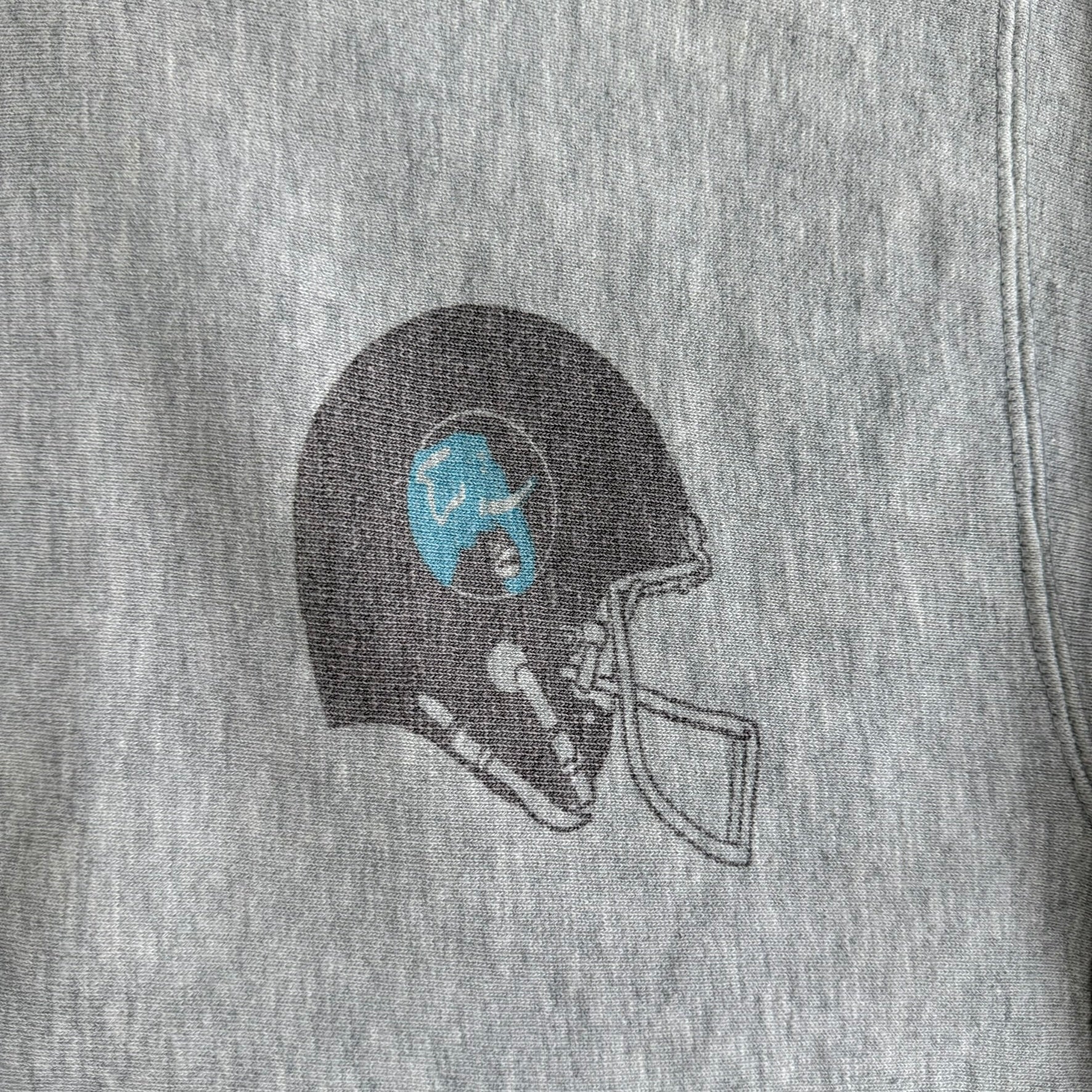 J- Vintage 80s Champion Reverse Weave Tufts Football Made In USA Hoodie - M