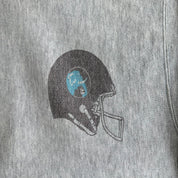 J- Vintage 80s Champion Reverse Weave Tufts Football Made In USA Hoodie - M