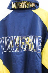 Vintage University Of Michigan Wolverines Anorak Winter Jacket