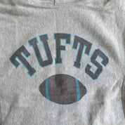 J- Vintage 80s Champion Reverse Weave Tufts Football Made In USA Hoodie - M