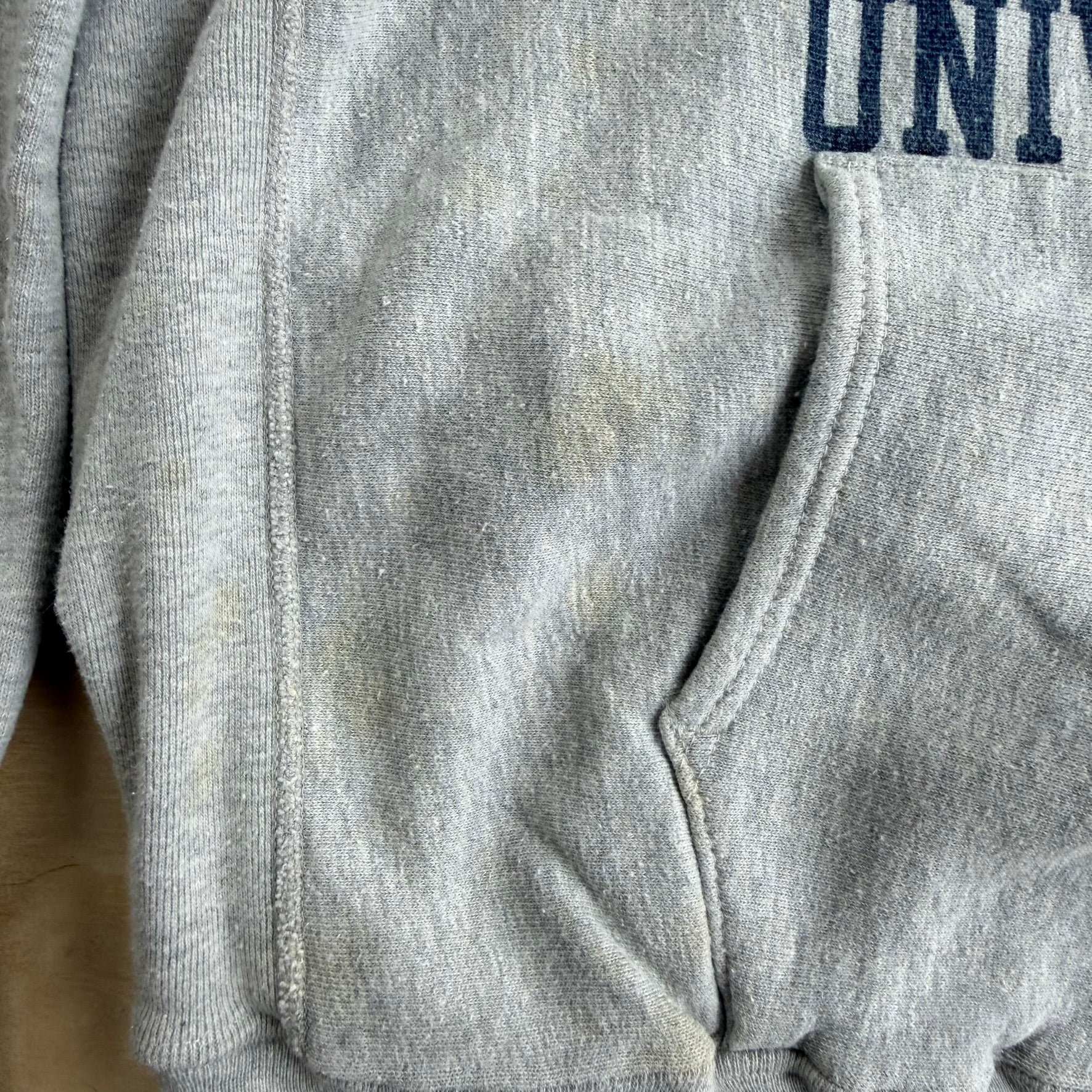 J- Vintage 70s Champion Reverse Weave Hofstra University Made In USA Hoodie - M