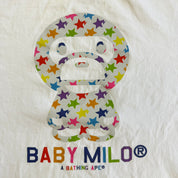 J- Vintage Baby Milo A Bathing Ape Rainbow Star Graphic Single Stitch Tee - L