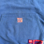 J- Vintage New York Giants NFL Embroidered Logo & Text Hoodie - 2XL
