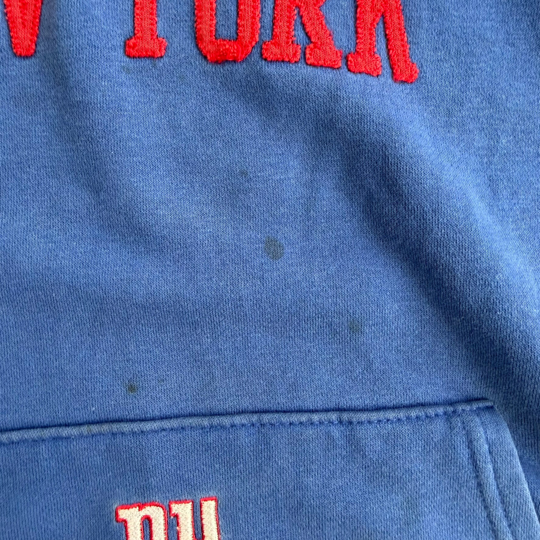 J- Vintage New York Giants NFL Embroidered Logo & Text Hoodie - 2XL