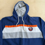 J- Vintage New York Islanders NHL CCM Embroidered Logo Zip Up Hoodie - 2XL