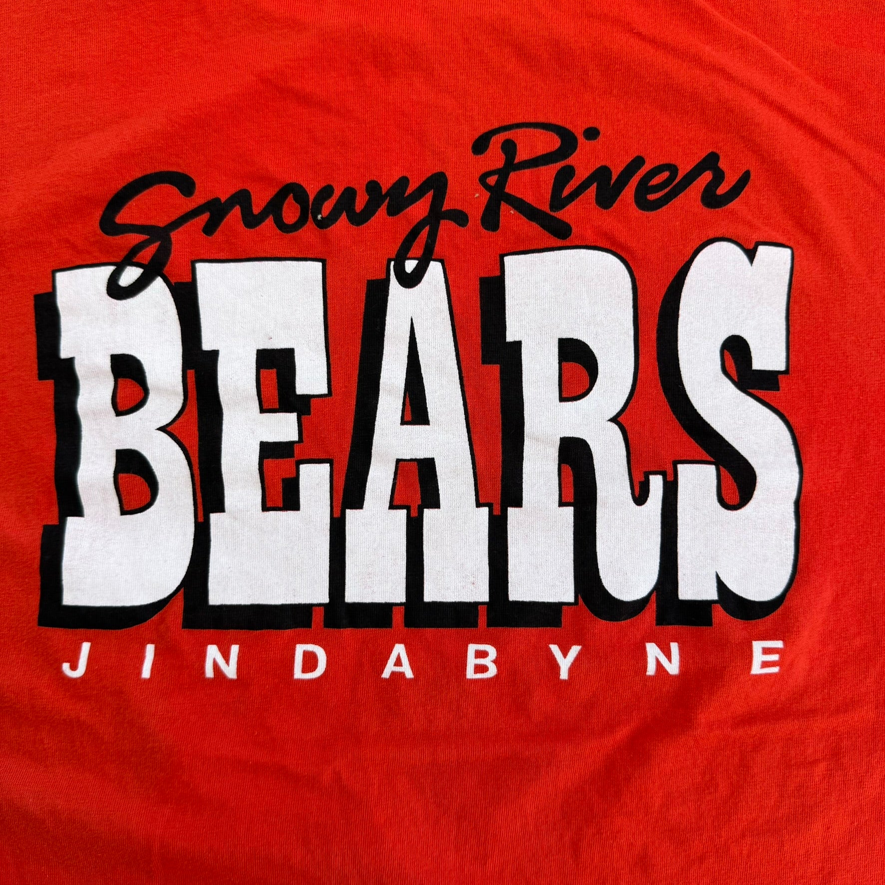 J- Vintage Snowy River Bears Lake Jindabyne Australia Graphic Single Stitch Tee - S