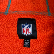 J- Vintage Miami Dolphins NFL Embroidered Logo & Text Sherpa Lined Zip Up Hoodie - XL