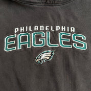 J- Vintage Philadelphia Eagles NFL Reebok Embroidered Logo & Text Hoodie - XL