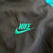 J- Vintage 90s Nike Black/Teal Lightweight Zip Up Jacket - XL