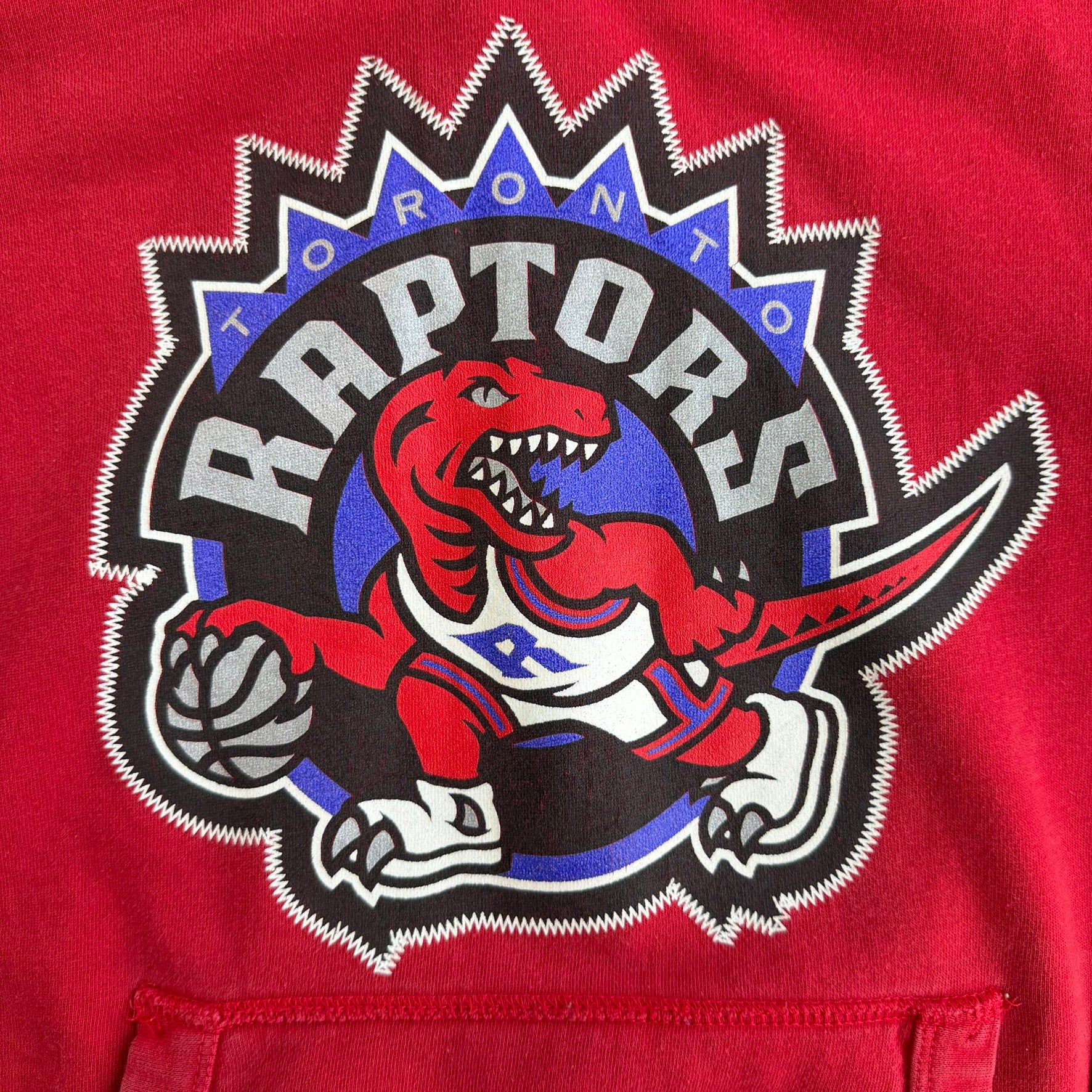 J- Vintage Toronto Raptors NBA Mitchell & Ness Graphic Logo Hoodie - M