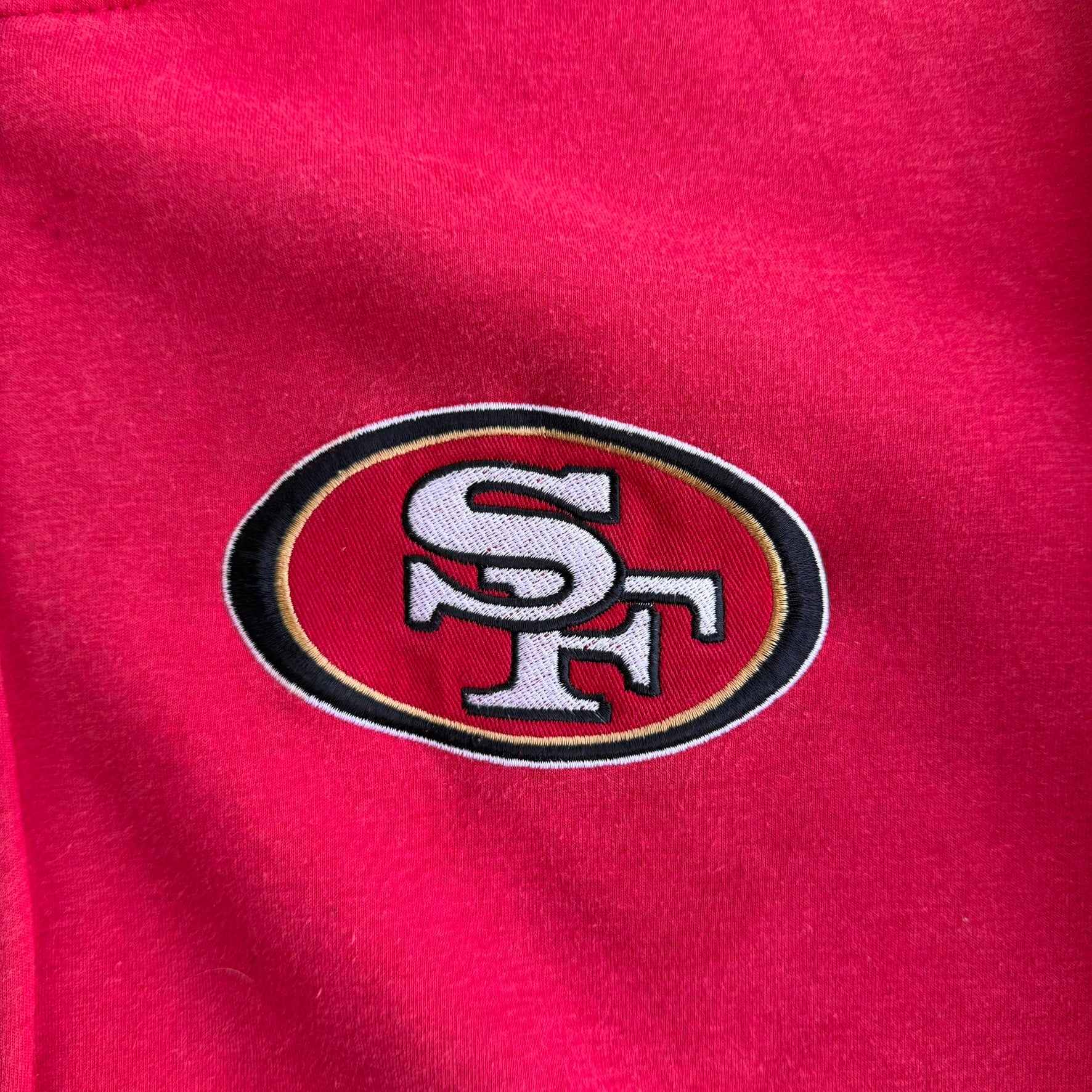 J- Vintage San Francisco 49ers NFL Sherpa Lined Zip Up Hoodie - M