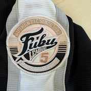 J- Vintage Fubu League 05 Embroidered Text Baseball Jersey - L