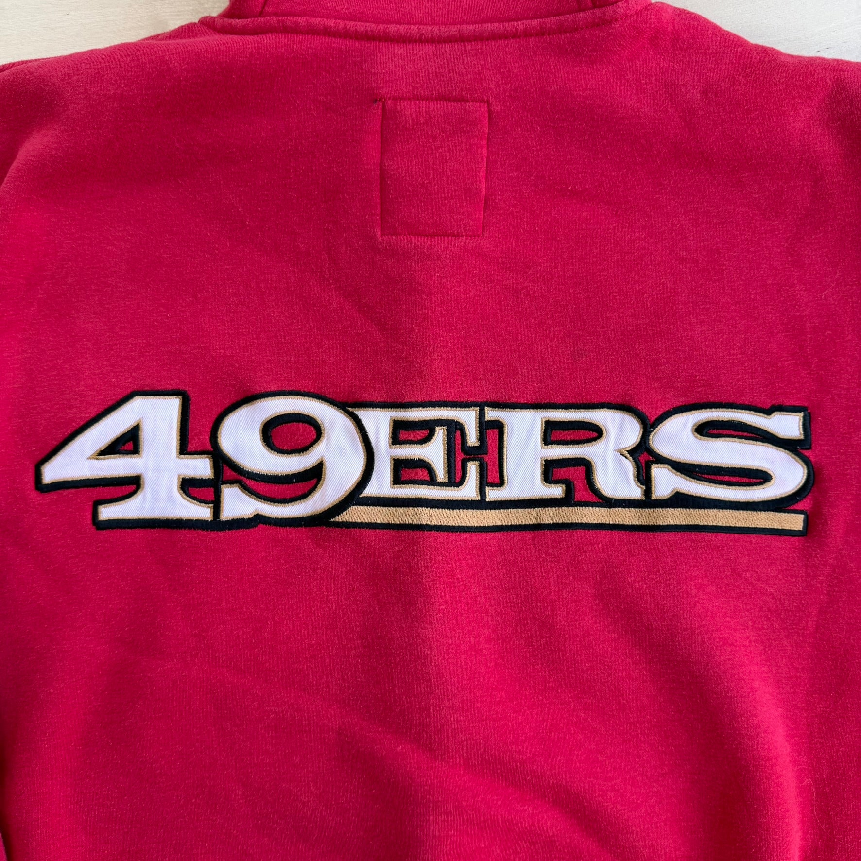 J- Vintage San Francisco 49ers NFL Sherpa Lined Zip Up Hoodie - M