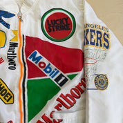 J- Vintage Aprilia Motorcycles Lightweight Bomber Jacket - L