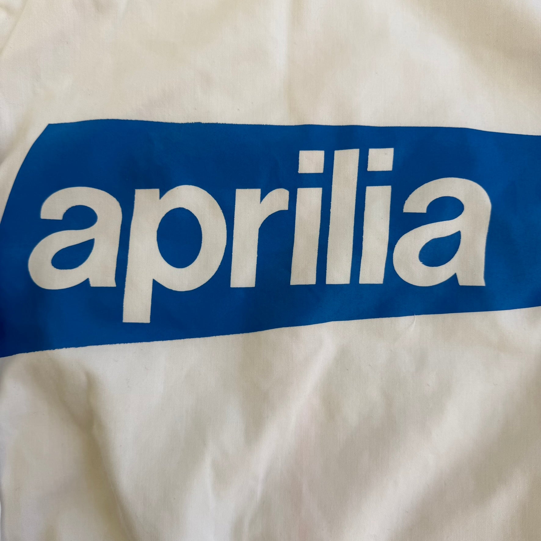 J- Vintage Aprilia Motorcycles Lightweight Bomber Jacket - L