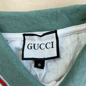 J- Bootleg Gucci GG Monogram Print Short Sleeve Polo - S