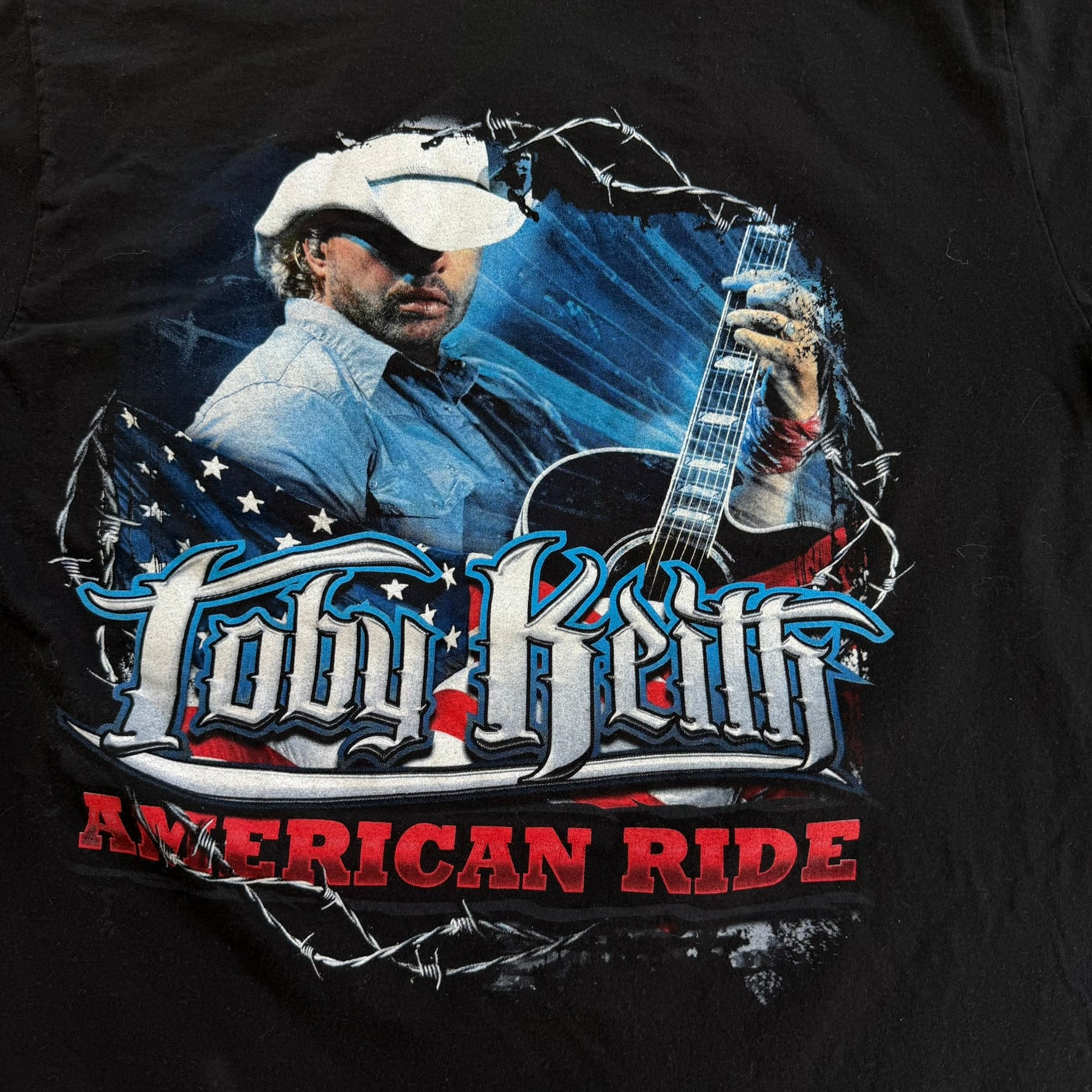 J- Vintage '10 Toby Keith American Ride Tour Picture Tee - L