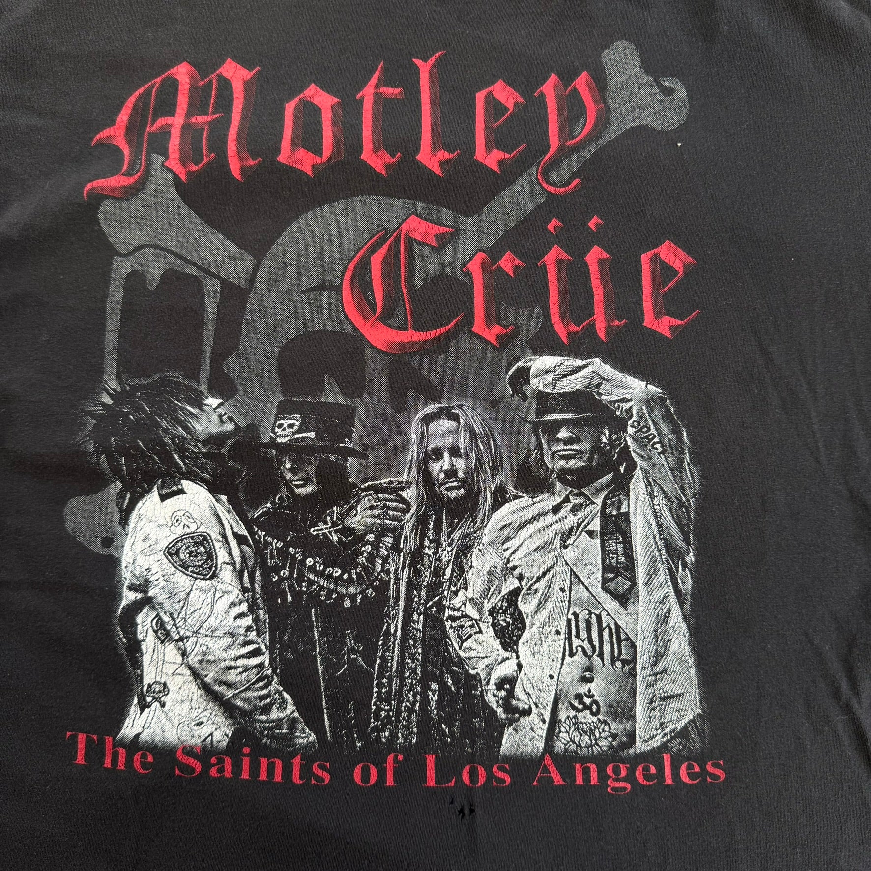 J- Vintage '09 Motley Crue Cue Fest 2 Tour Saints Of Los Angeles Graphic Tee - M