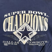J- Vintage '94 Dallas Cowboys NFL Super Bowl 28 Champions Graphic Crewneck - L