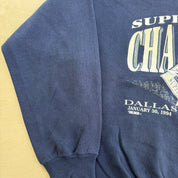 J- Vintage '94 Dallas Cowboys NFL Super Bowl 28 Champions Graphic Crewneck - L