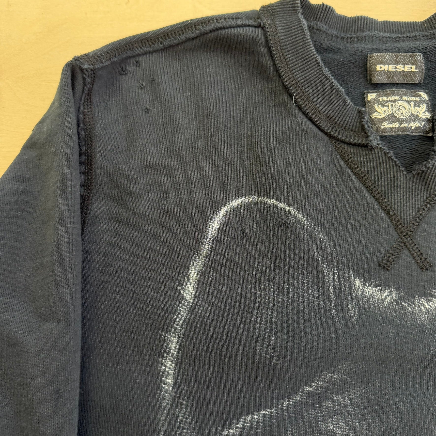 J- Vintage Diesel Wolf Graphic Crewneck - M